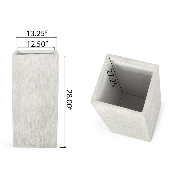 English Elm Mgo Tall Square Outdoor Planter Magnesium Oxide Build for Patio or Entryway Decor 73352.00