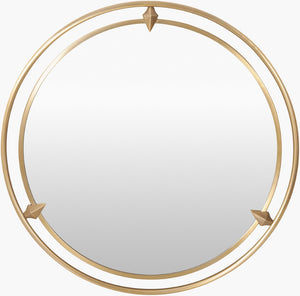 Surya Nemi Handcrafted Square Wall Mirror with Ornate Frame for Entryways and Living Rooms NEMI001-36361