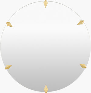 Surya Nemi Square Wall Mirror Handcrafted in India Traditional Frame Accent for Any Room NEMI002-36361