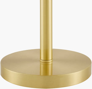 Surya Nepi Minimalist 26" Accent Table Lamp - Elegant Iron Body With Linen Shade For Chic Home Décor Body, Metallic ,Brass,Base, Metallic ,Brass,Shade (Outside), Beige,Shade (Inside), White,Finial, Metallic ,Brass,Harp, Metallic ,Brass,Cord, Translucent Iron,Iron,Linen,Polyester,Iron Nep-001