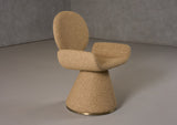 VIG Furniture Modrest Neptune - Contemporary Beige Fabric + Brushed Brass Dining Chair VGVC-B2369-BGE