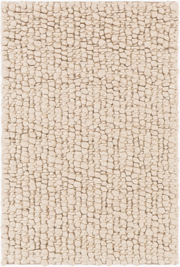 Surya Neravan Exquisite Handmade 2' X 3' Wool Area Rug - Luxurious Texture & Modern Style For Your Home Cream Wool Ner1000-23