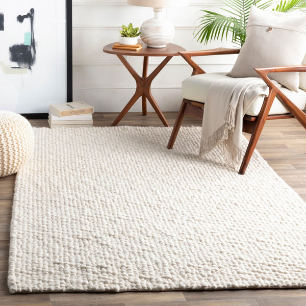 Surya Neravan Exquisite Handmade 2' X 3' Wool Area Rug - Luxurious Texture & Modern Style For Your Home Ivory Wool Ner1003-23