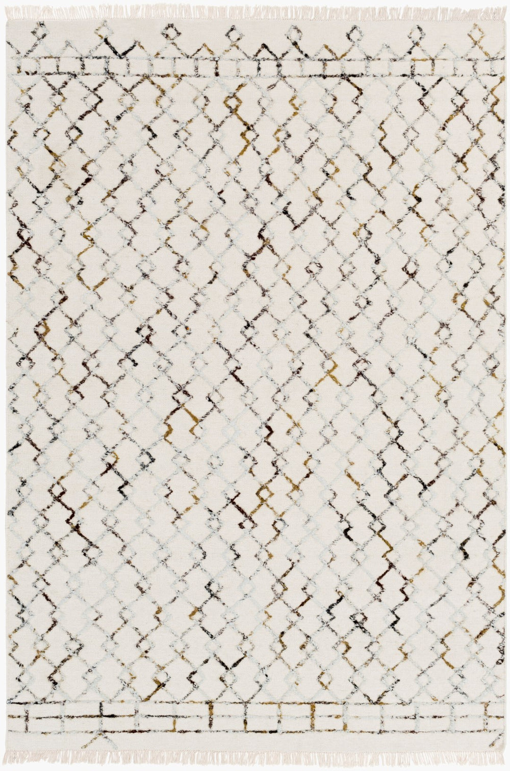 Surya Nettie 2' X 3' Handmade Wool Rug - Global Inspired Elegance, Durable Design For Eclectic Spaces Cream Wool,Viscose Net1001-23