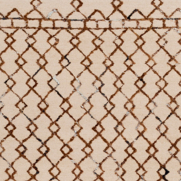 Surya Nettie 2' X 3' Handmade Wool Rug - Global Inspired Elegance, Durable Design For Eclectic Spaces Beige Wool,Viscose Net1002-23