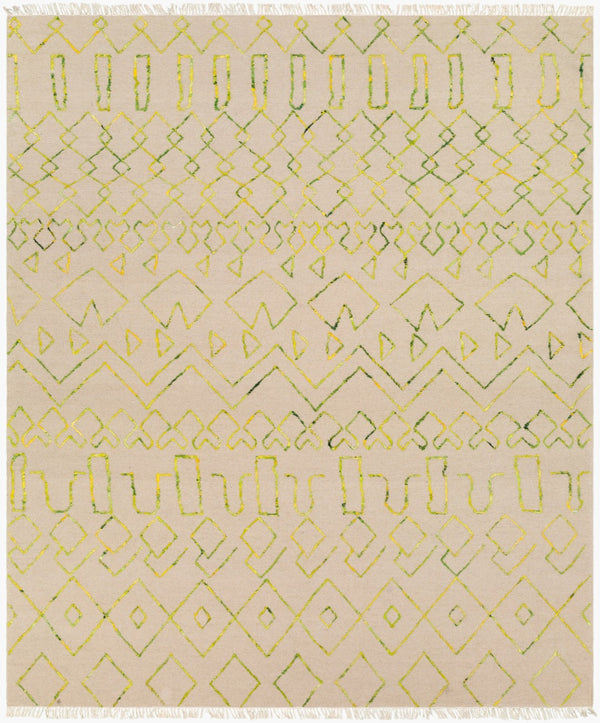 Surya Nettie 2' X 3' Handmade Wool Rug - Global Inspired Elegance, Durable Design For Eclectic Spaces Light Beige Wool,Viscose Net1004-810