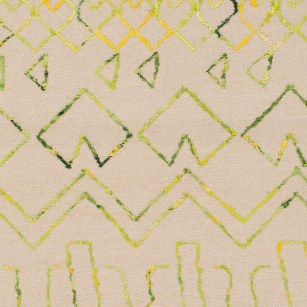 Surya Nettie 2' X 3' Handmade Wool Rug - Global Inspired Elegance, Durable Design For Eclectic Spaces Light Beige Wool,Viscose Net1004-23