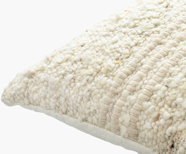 Surya Neutral 18"L X 18"W Accent Pillow – Soft Cotton-wool Blend, Stylish Decor For Cozy Spaces & More Cream Wool,Cotton,Cotton Neu001-2020d