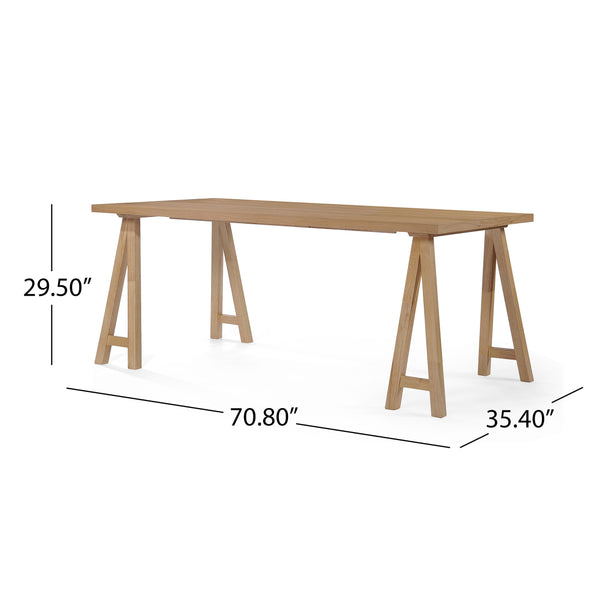 English Elm Christopher Knight Home® - DINING table solid wood and MDF farmhouse dining table 74.5" versatile large desk gaming surface farmhouse style durable design Oak 60386.00OAK