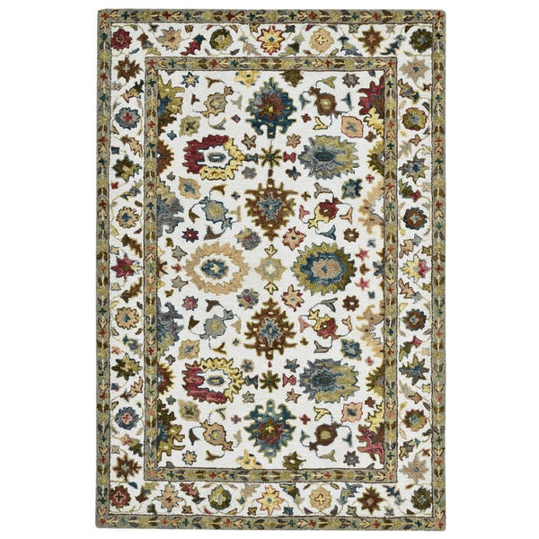 Amer Rugs Jackson Handmade Traditional Style Area Rug - Luxurious 100% New Zealand Wool For Timeless Elegance Ivory Wool Jac13656