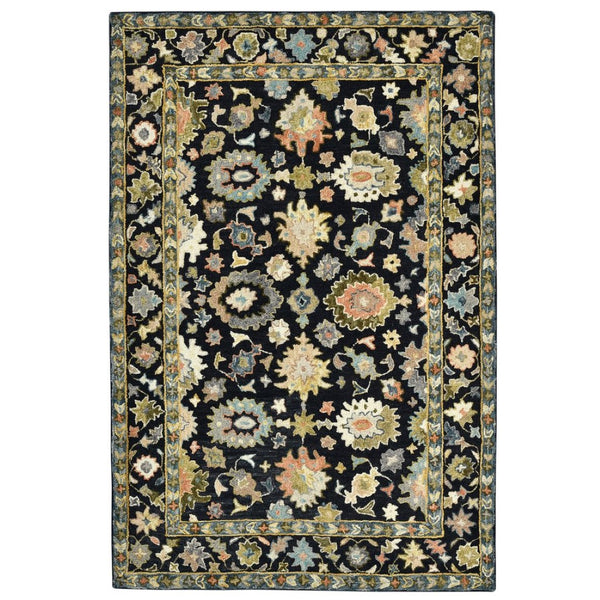 Amer Rugs Jackson Traditional Style Hand-hooked Area Rug - Luxurious Wool Design For Timeless Home Elegance Black Wool Jac20810