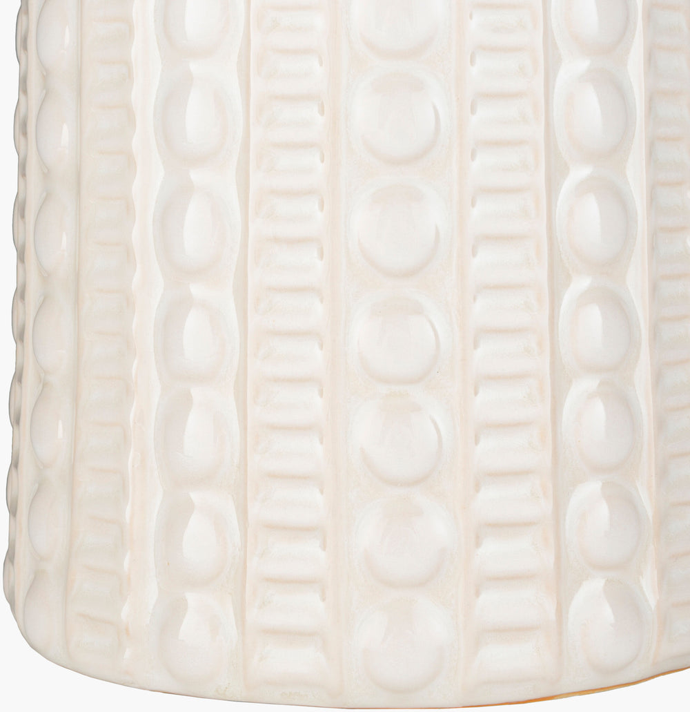 Surya Newell Elegant 29" Ceramic Accent Table Lamp With Natural Linen Shade For Traditional Decor Body, White,Finial, White,Harp, Metallic ,Nickel Ceramic,Linen New100-tbl