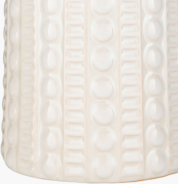 Surya Newell Elegant 29" Ceramic Accent Table Lamp With Natural Linen Shade For Traditional Decor Body, White,Finial, White,Harp, Metallic ,Nickel Ceramic,Linen New100-tbl