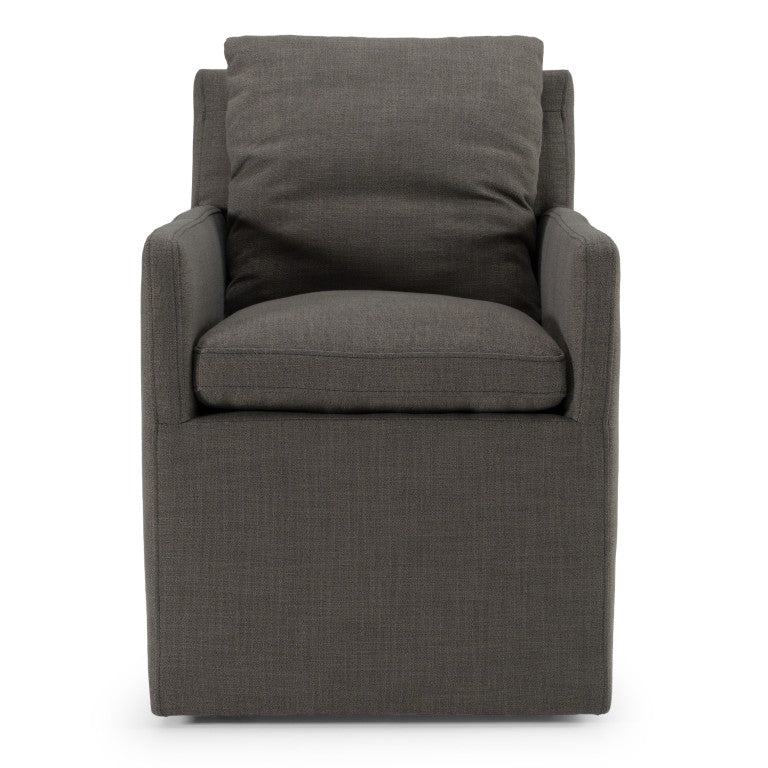 VIG Furniture Newcastle Grey Fabric Dining Chair — Modern Minimalist Upholstered Seat, Plush Foam Comfort, Durable Frame VGKK-KF.Y1051B-GRY