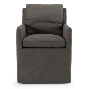 VIG Furniture Newcastle Grey Fabric Dining Chair — Modern Minimalist Upholstered Seat, Plush Foam Comfort, Durable Frame VGKK-KF.Y1051B-GRY
