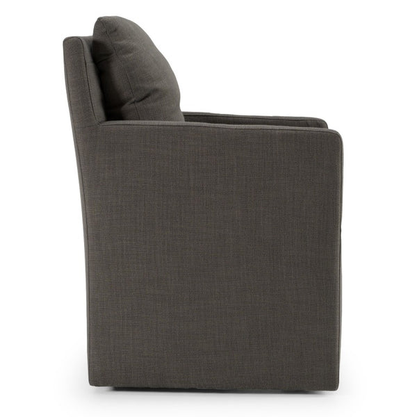 VIG Furniture Newcastle Grey Fabric Dining Chair — Modern Minimalist Upholstered Seat, Plush Foam Comfort, Durable Frame VGKK-KF.Y1051B-GRY