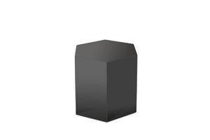 VIG Furniture Newmont Hexagonal Medium Grey High Gloss End Table — Compact Modular Accent, Durable Mdf, 33 Lb Capacity VGBBMND-CT34-GRY-ET