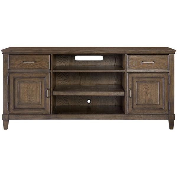 Origins Newport Handcrafted Oak Veneer Tv Console with Drawers and Concealed Media Storage 9003-66