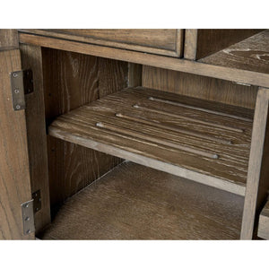 Origins Newport Handcrafted Oak Veneer Tv Console with Drawers and Concealed Media Storage 9003-66