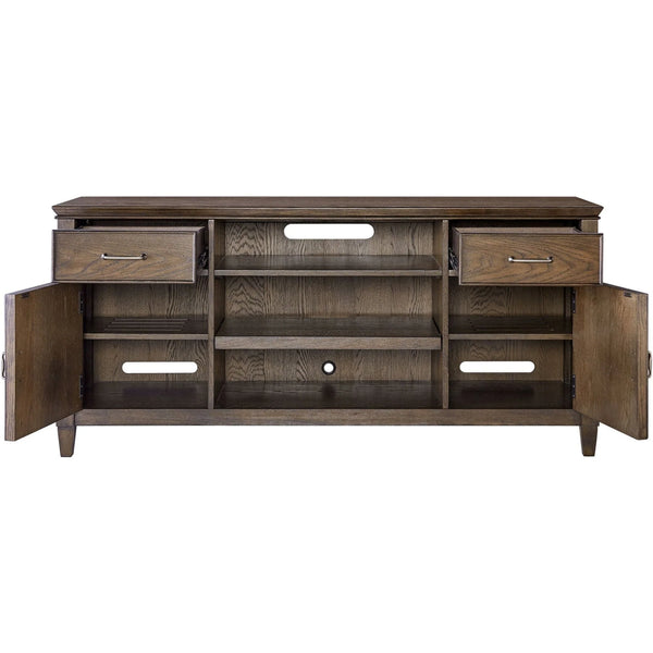 Origins Newport Handcrafted Oak Veneer Tv Console with Drawers and Concealed Media Storage 9003-66