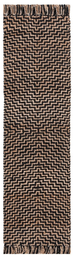 Safavieh Natural Fiber 192 Flat Weave Natural Fiber Rug Black / Natural NF192Z-8