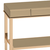 Homelegance By Top-Line Reeves Mirrored 1-Drawer TV Stand Gold Metal