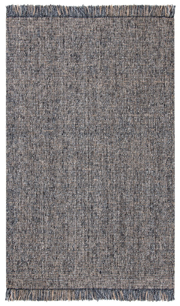 Safavieh Natural Fiber 826 Hand Woven  Rug Charcoal / Natural 8' x 8' Square