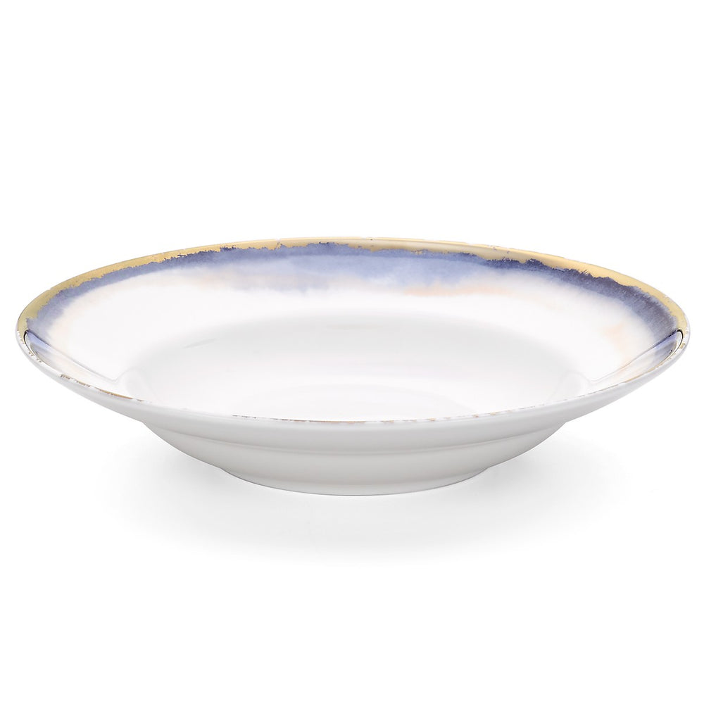 Lenox Summer Radiance Rimmed Bowl Blue, WHITE BONE CHINA 874952