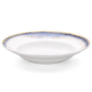 Lenox Summer Radiance Rimmed Bowl Blue, WHITE BONE CHINA 874952