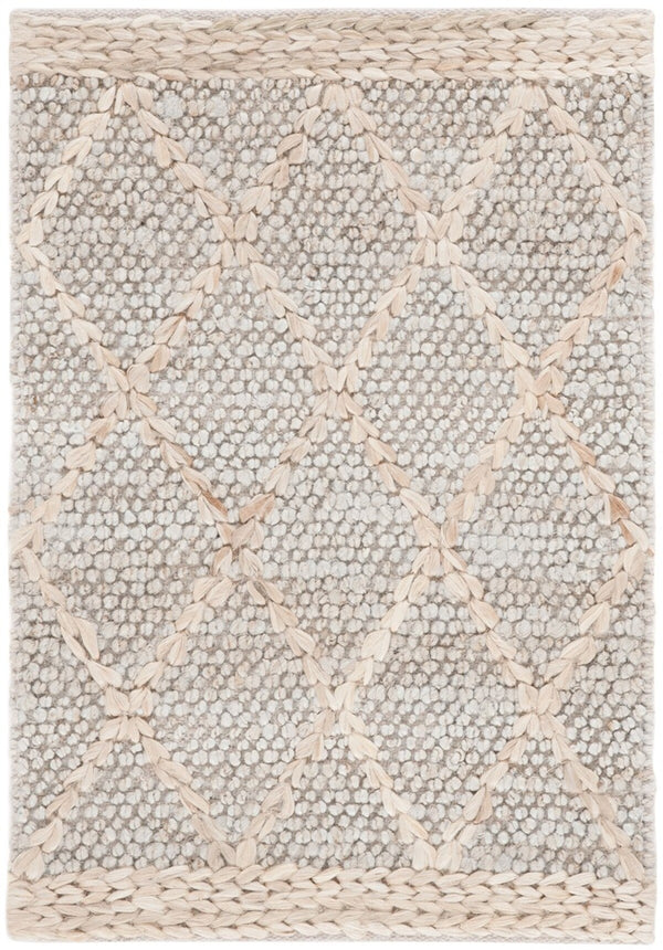 Safavieh Natural Fiber 475 NFB475 Flat Weave Natural Fiber Rug Grey / Natural NFB475G-8