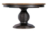 Americana Round Pedestal Dining Table w/1-22in leaf Black Americana Collection 7050-75203-89 Hooker Furniture