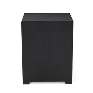 English Elm Propane Tank Cover Outdoor Iron Side Table with Slatted Storage for Fire Pit Patios 67760.00BLKBRS