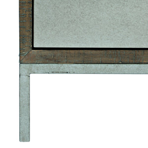 Bernhardt Bernhardt Distressed Pine Drawer Chest With Gray Mist Steel Accents, Push-To-Open Drawers, 50"W X 19"D X 32"H 303115B