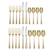 Lenox Imperial Caviar Gold 20-Piece Flatware Set, Service for 4 Yellow, STAINLESS METAL 896099