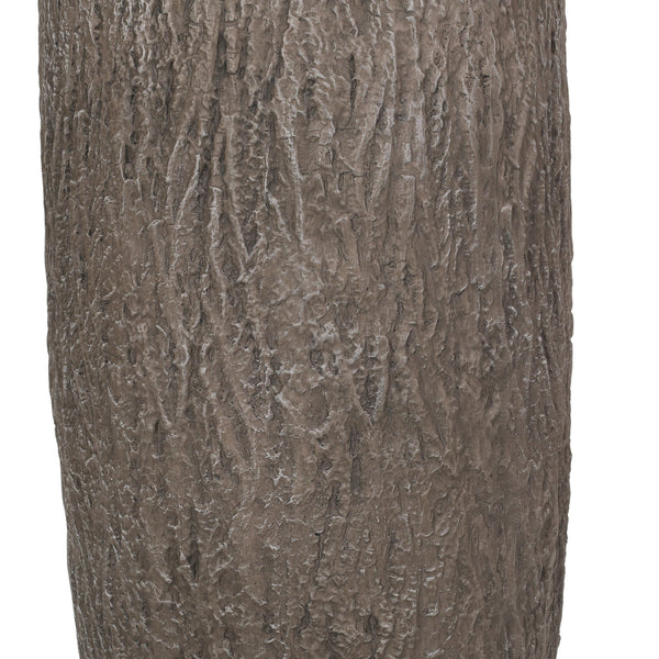 English Elm Mgo Tall Cylindrical Outdoor Planter Textured Column Style for Patio or Garden 73363.00