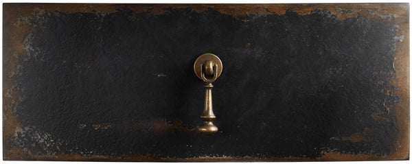 Hooker Furniture Ciao Bella Telephone Table With Distressed Black Finish, 3 Drawers & Usb Outlet For Small Spaces 5805-90115-99