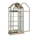 Mirrored Back Sliding Door Curio with Puck Light Natural P021742 Pulaski Furniture