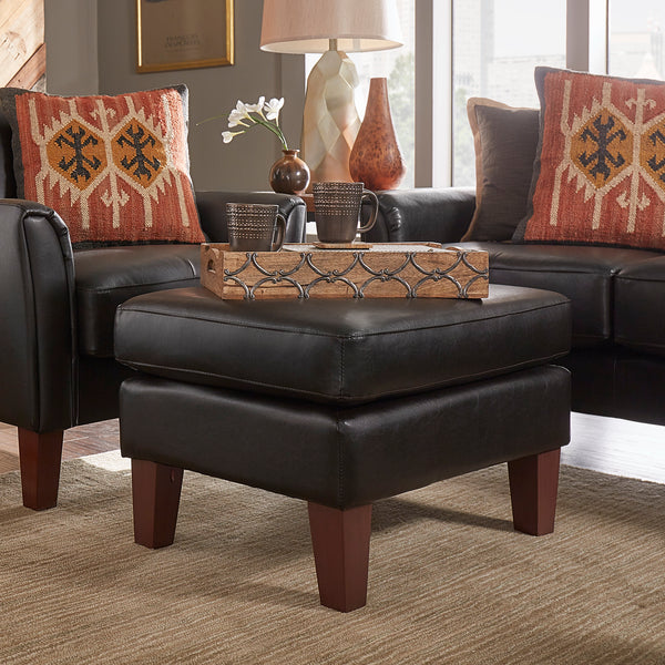 Homelegance By Top-Line Huntley Modern Ottoman Brown Solid Wood