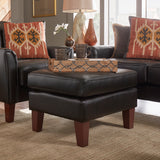 Homelegance By Top-Line Huntley Modern Ottoman Brown Solid Wood