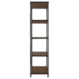 Homelegance By Top-Line Romilda Industrial Rustic Pipe Frame Bookcase Brown Wood