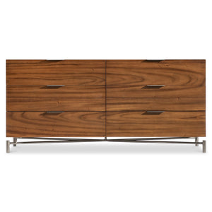 Bernhardt Bernhardt Brasea Suar Wood Six Drawer Dresser with Steel Base for Modern Bedrooms 394054