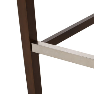 English Elm Christopher Knight Home® - BARSTOOL sleek PU upholstered counter stool with sturdy frame, ergonomic seat and modern minimalist design Dark Brown 70678.00PUDBRN