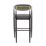 Christopher Knight Home® - Noble House - Elmore Modern Fabric Upholstered Iron 30 Inch Barstools (Set of 2)