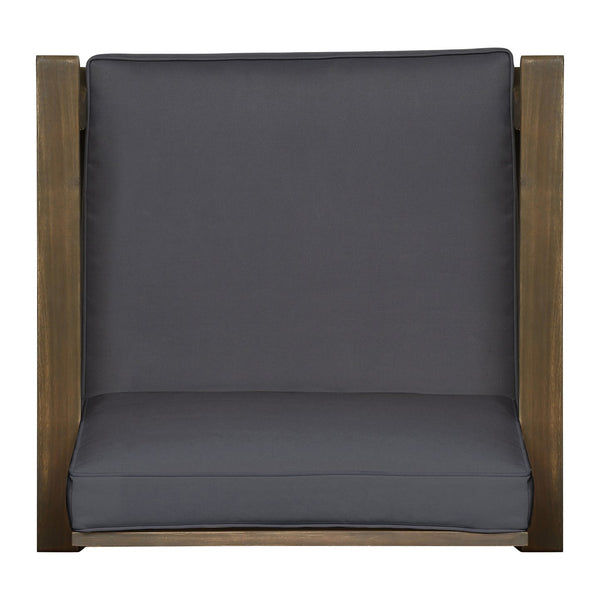 English Elm Perla Solid Acacia Outdoor Club Chair Slatted Hardwood Frame Resort Patio Seat 61442.00GDGRY