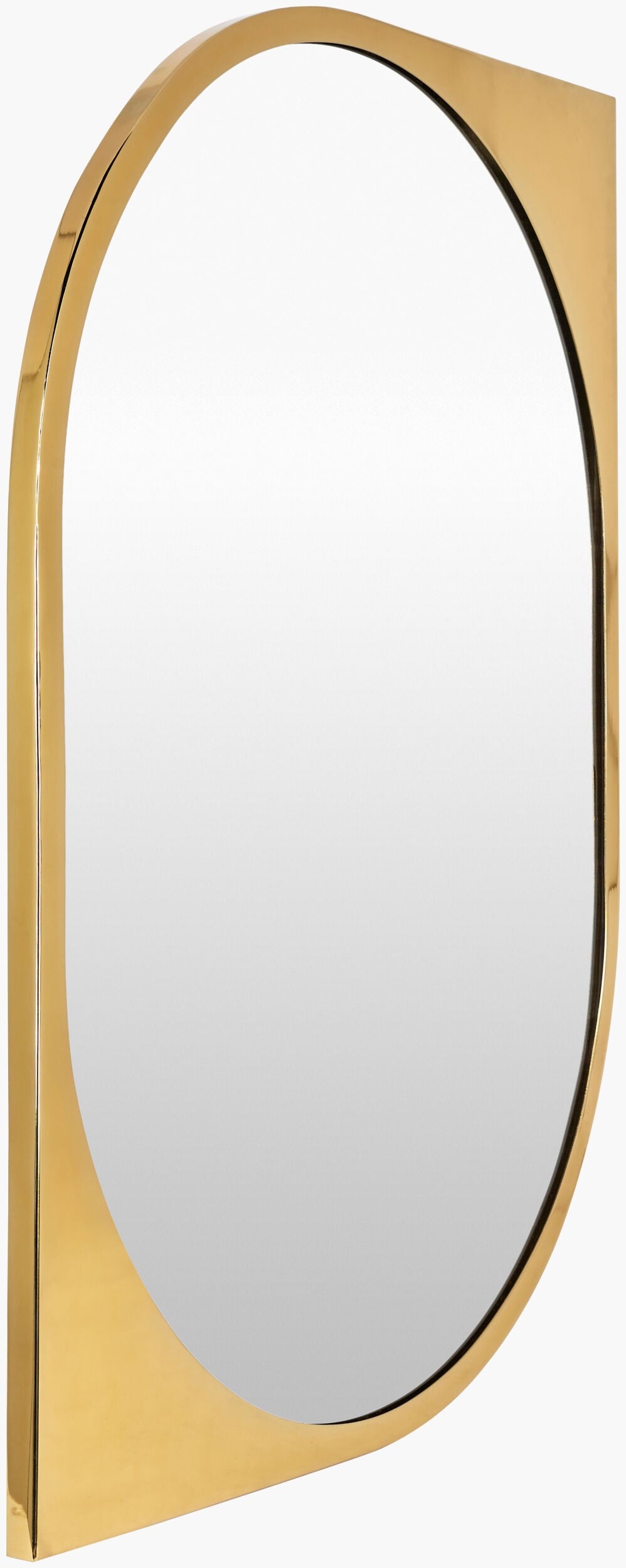 Surya Kangra Modern 34" Accent Mirror - Elegant Metal Design, Versatile Wall Decor For Any Room Frame, Gold Iron Ngr001-4030