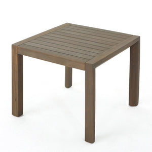 English Elm Christopher Knight Home® - LEAH Acacia 3-Piece Outdoor Chat Set with Water-Resistant Cushions and Slat Paneled Tabletop Beige 40 L x 25.75 W x 18.75 H 60915.00GRY