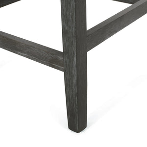 English Elm Christopher Knight Home® - Contemporary Button-Tufted Fabric Counter Stools Set of 2 with Espresso Legs, Waffle Stitch Comfort LIGHT GREY 71254.00LGRY