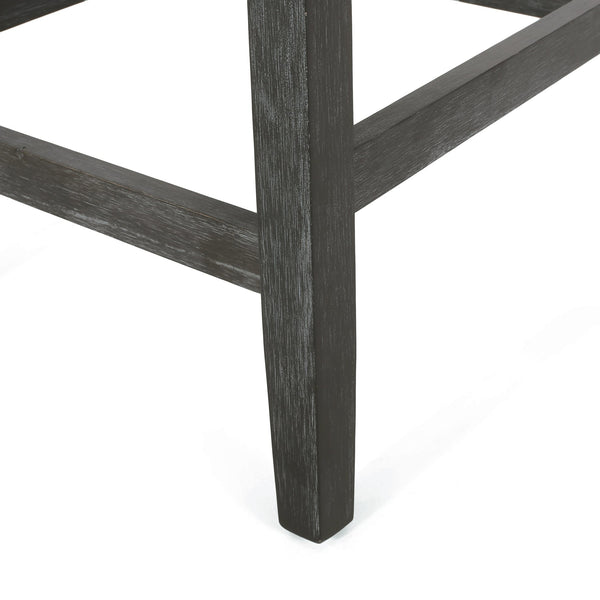English Elm Christopher Knight Home® - Contemporary Button-Tufted Fabric Counter Stools Set of 2 with Espresso Legs, Waffle Stitch Comfort LIGHT GREY 71254.00LGRY