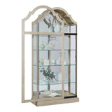 Mirrored Back Sliding Door Curio with Puck Light Natural P021742 Pulaski Furniture