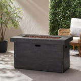 Christopher Knight Home® - Noble House - Custer Outdoor Rectangular Fire Pit